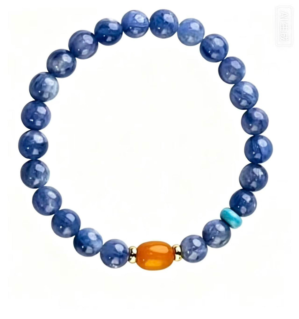 Sodalite, Turquoise & Amber Five Elements Bracelet Azure Prelude