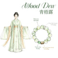 Prehnite & Green Jade Five Elements Bracelet  Wood Dew