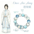 Larimar & Blue Rabbit Hair Quartz Five Elements Bracelet Tide Whisper