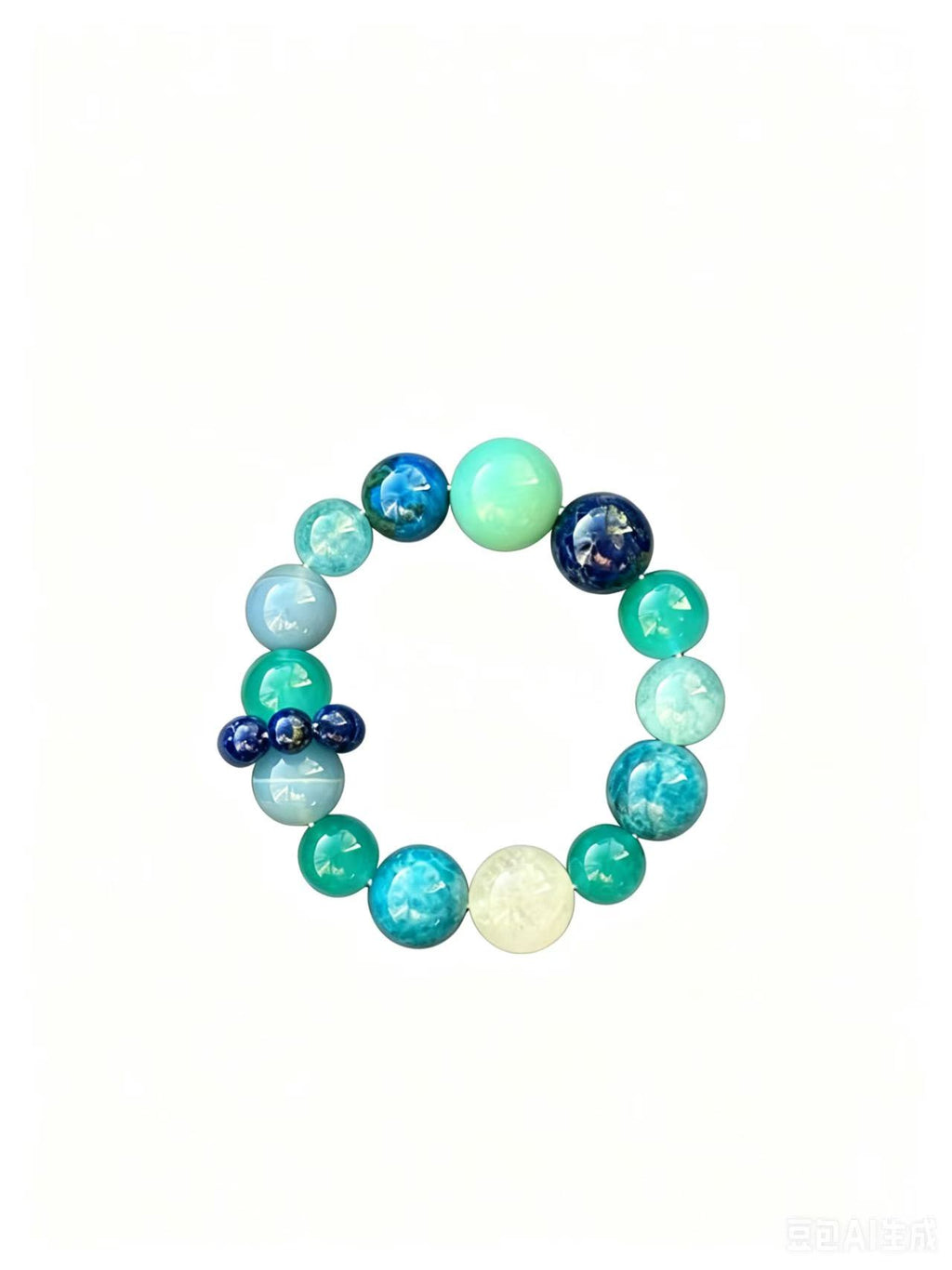 Apatite, Amazonite & Blue Chalcedony Five Elements Bracelet Jade Stream Song